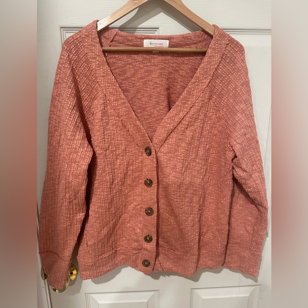 Two by Vince Camuto Orange Heavy Knit Sweater Size XXL
